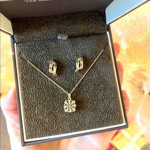 LeVian Diamonds Necklace Earrings Set 14K Gold